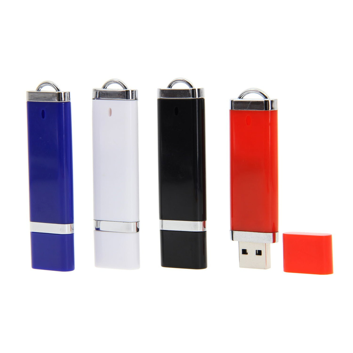 Memoria USB de plástico y acabado cromado, imagen 1
