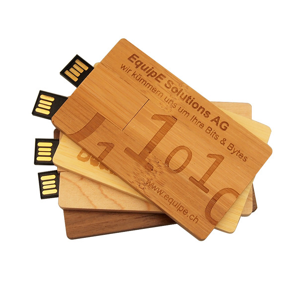 Memoria USB Tarjeta Madera/Bambu