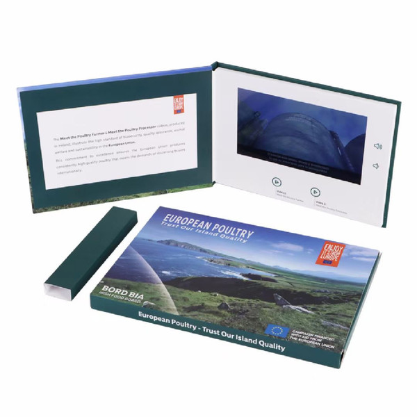 Folleto o tarjeta con pantalla LCD