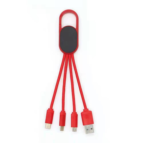 Cable de carga y datos con mosquetón y luz LED
