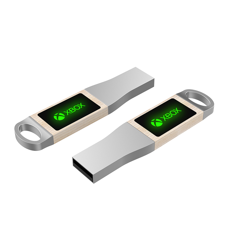 Memoria USB de madera y metal, imagen 1