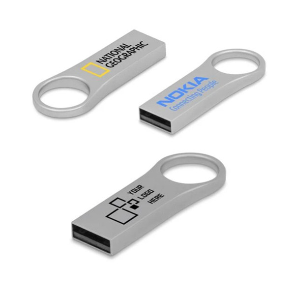 Memoria USB metálica con anilla