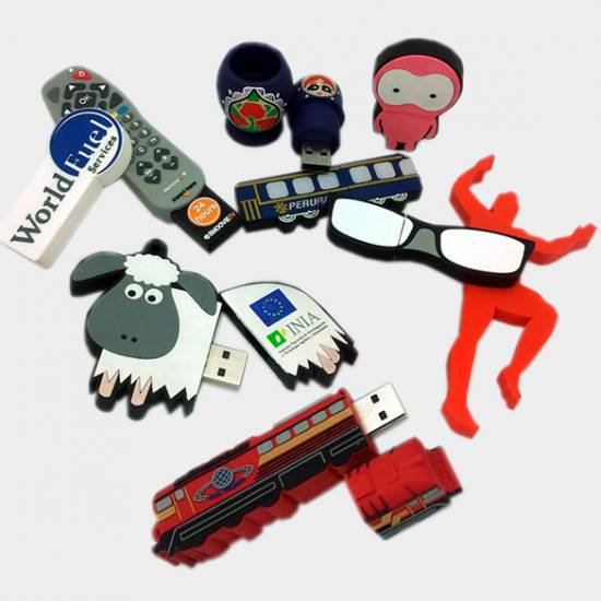 Memorias USB con formas fabricadas a medida