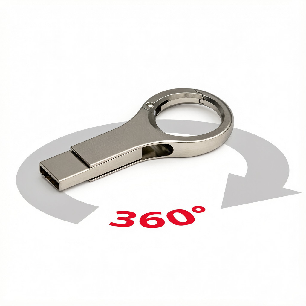 Memoria USB OTG giratoria con conectores USB-A y USB-C, imagen 1