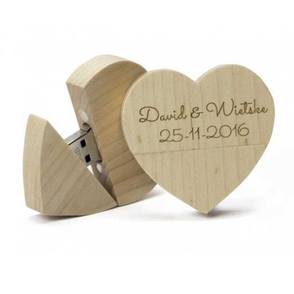 Memoria USB con forma de corazón