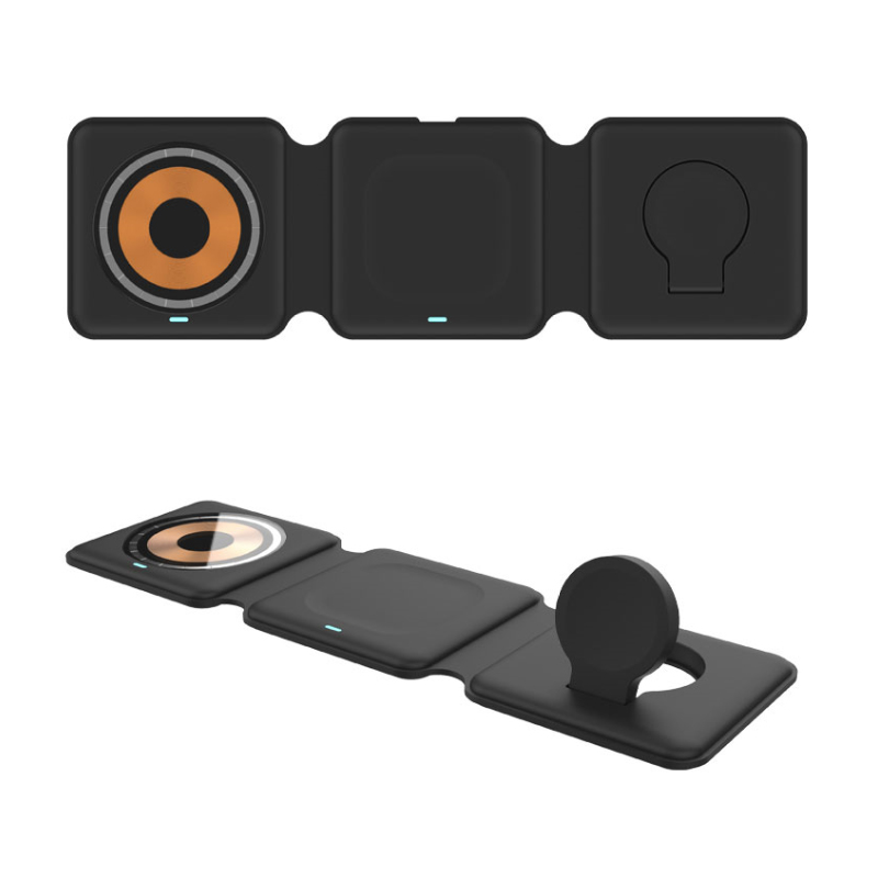 Cargador inalámbrico magnético plegable 3 en 1, imagen 1