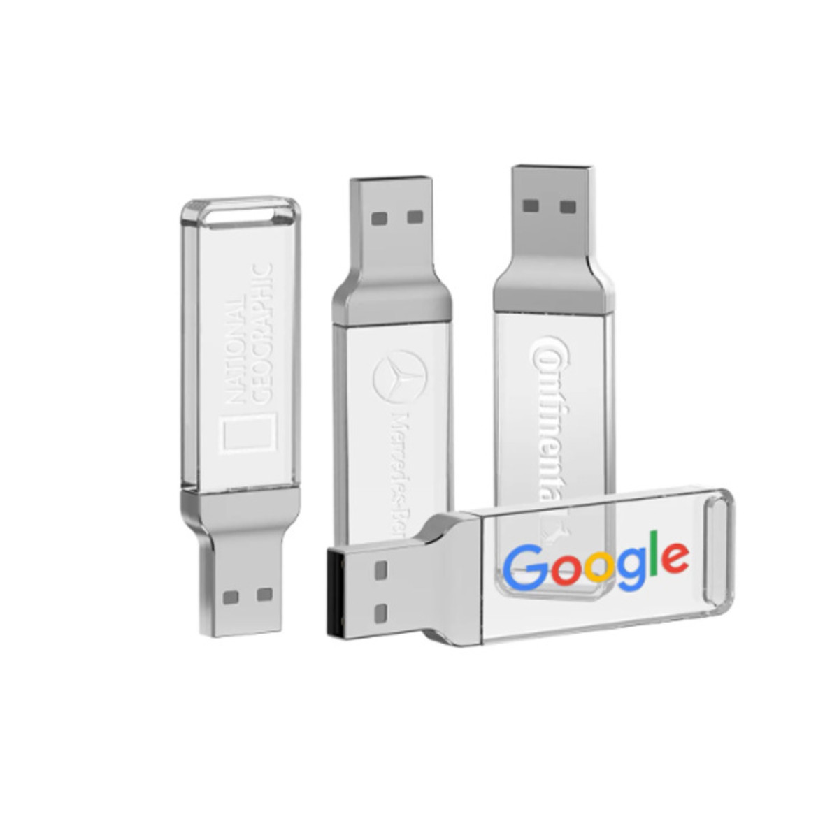 Memoria USB delgada de aleación de zinc y acrílico, imagen 1