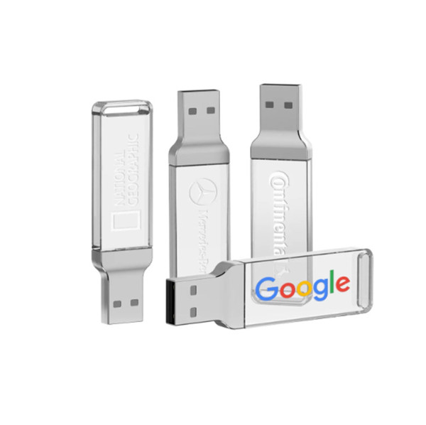 Memoria USB delgada de aleación de zinc y acrílico