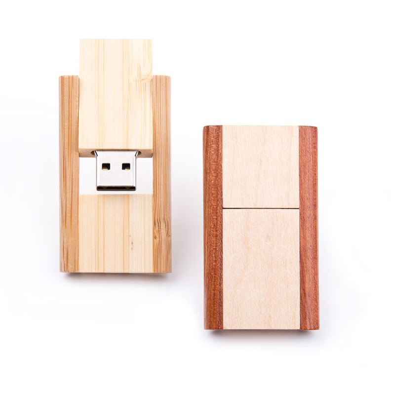 Memoria USB flip de madera o bambú, imagen 1