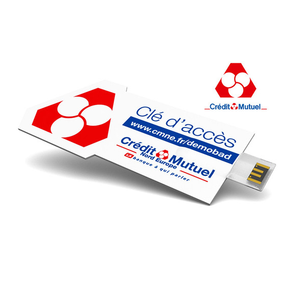 Folleto de papel con memoria USB y webkey