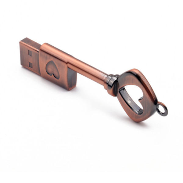 Memoria USB con forma de llave de corazón