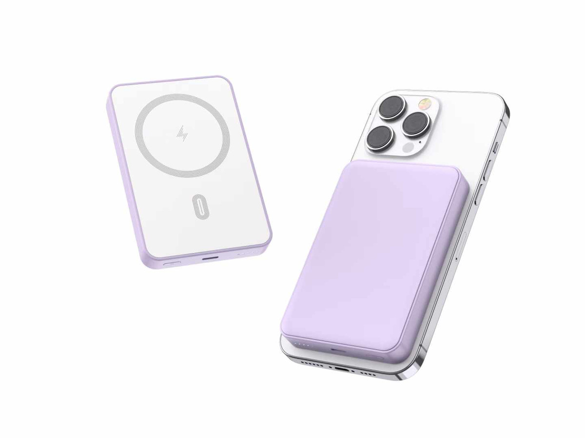 Batería externa ultrafina de 5000 mAh con carga inalámbrica, imagen 1